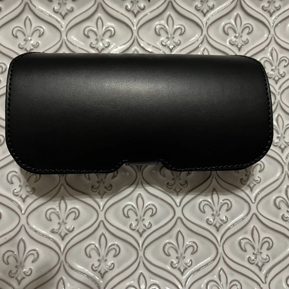 Saint Laurent Black Leather Eyewear Holder (Glasses not included)